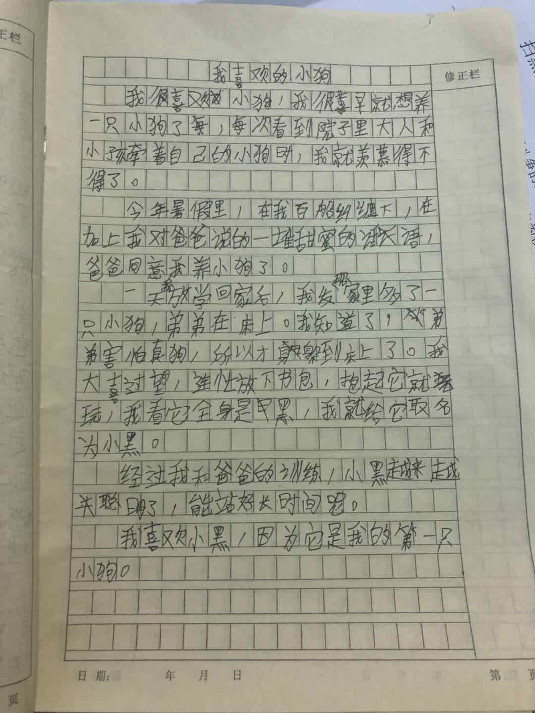 查看作文    我喜欢的小狗         热88类别:状物   发表时间:2018